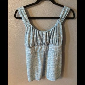 Ann Taylor turquoise, black and white camisole.